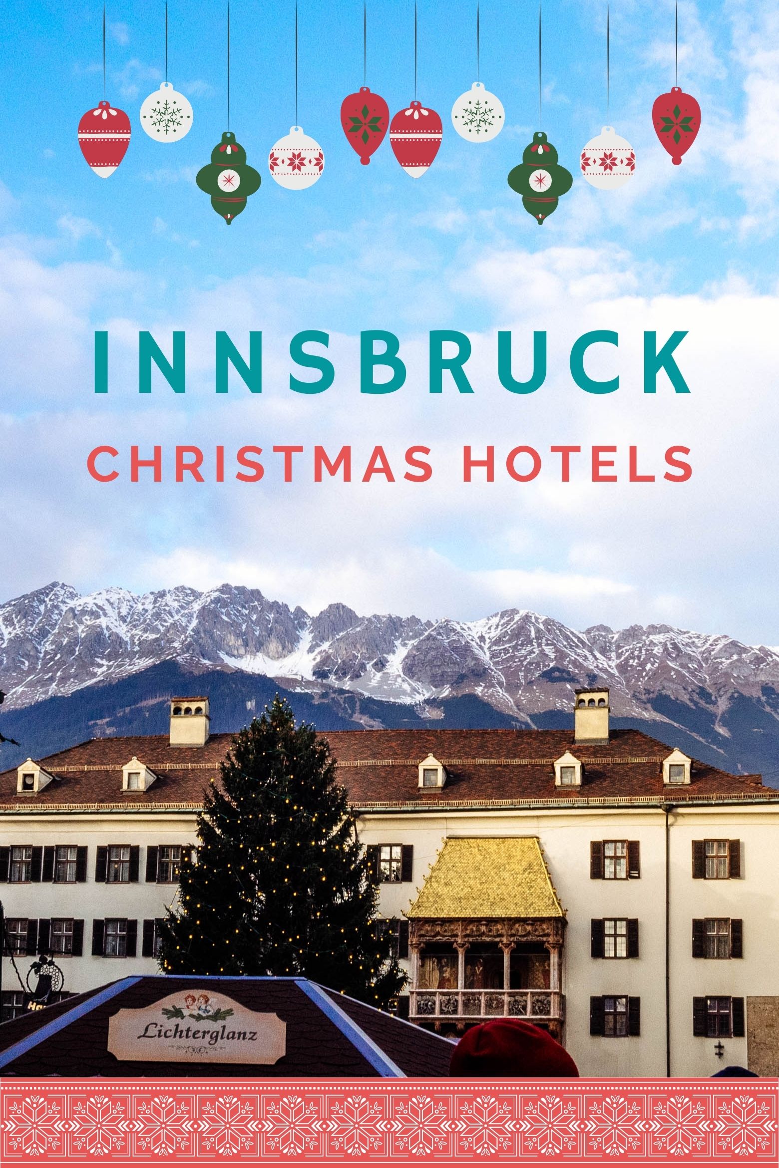Golden Roof in Innsbruck behind the Christmas tree