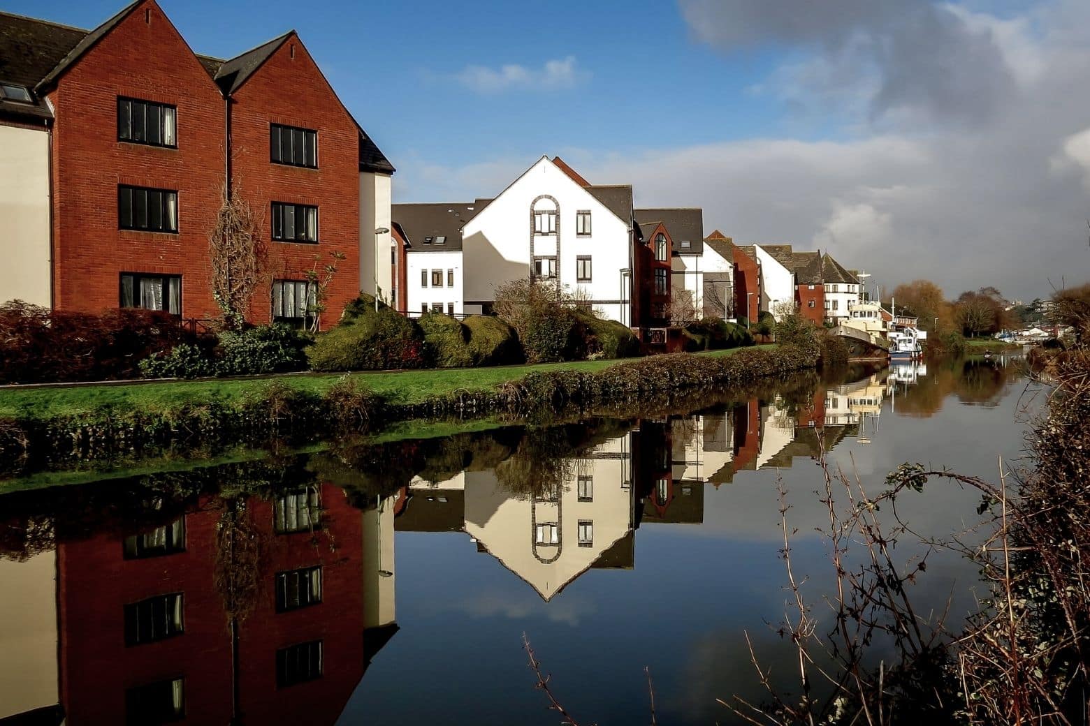 Houses along Exeter Canal