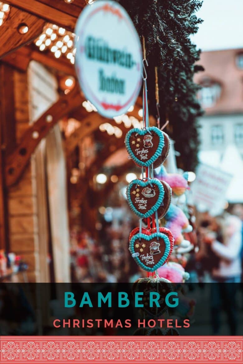 Hanging gingerbread at Bamberg Christmas market.