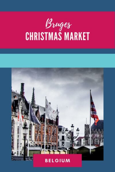Stalls in Bruges Market Square at Christmas