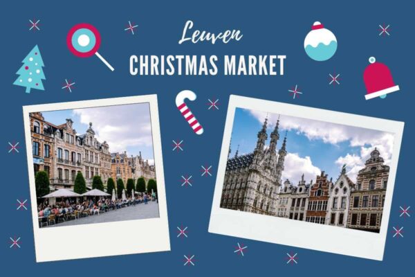 The two main squares in historic Leuven, Belgium. 