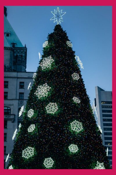 Decorated Christmas tree in Vancouver